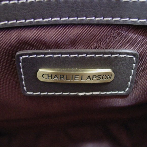CHARLIE LAPSON Croc Embossed Brief Business Bag - Picture 6 of 7